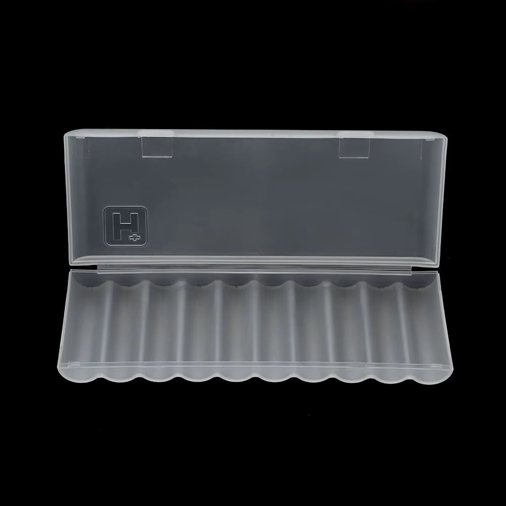 10 Slot Plastic Hard Container Case Battery Storage Box for AAA/AA/18650 Battery Organizer Accessories